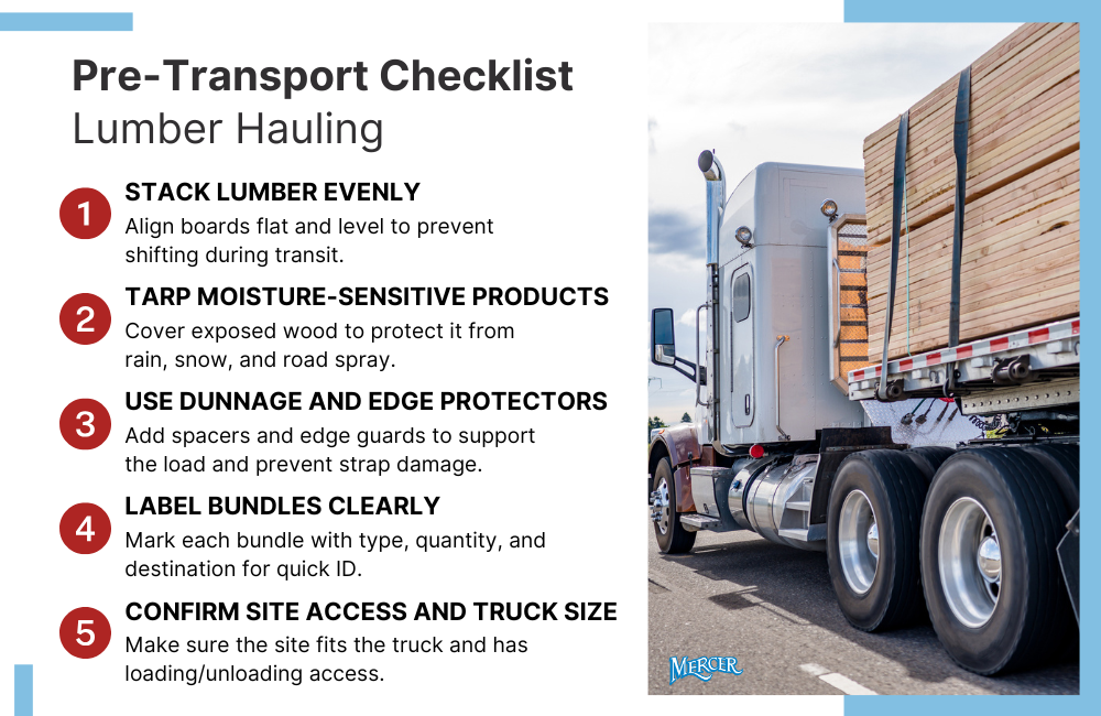 lumber hauling checklist