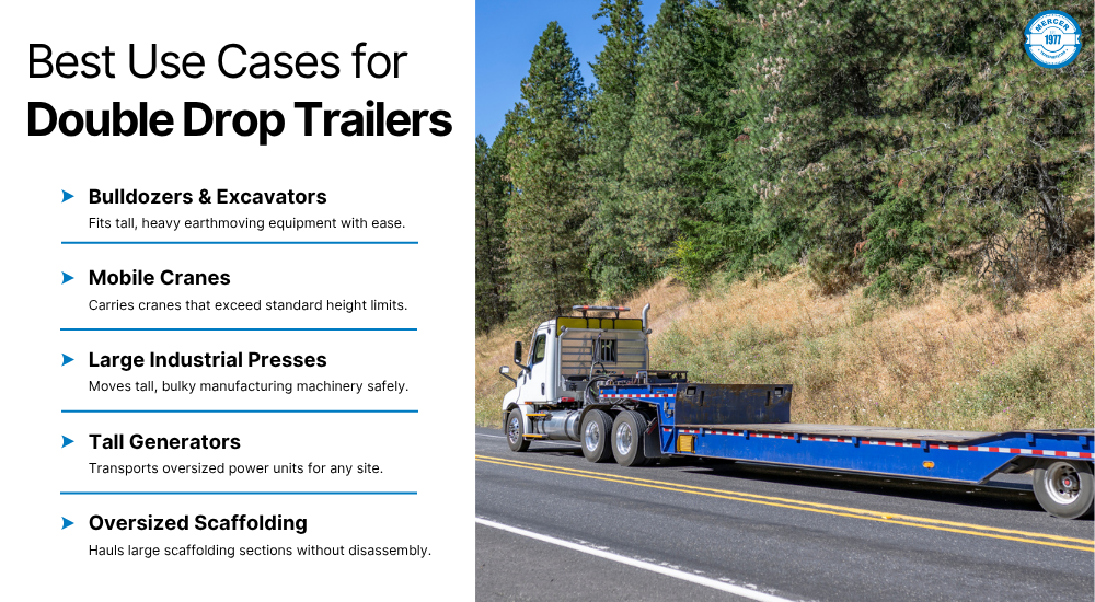Use cases for double drop trailers infographic 